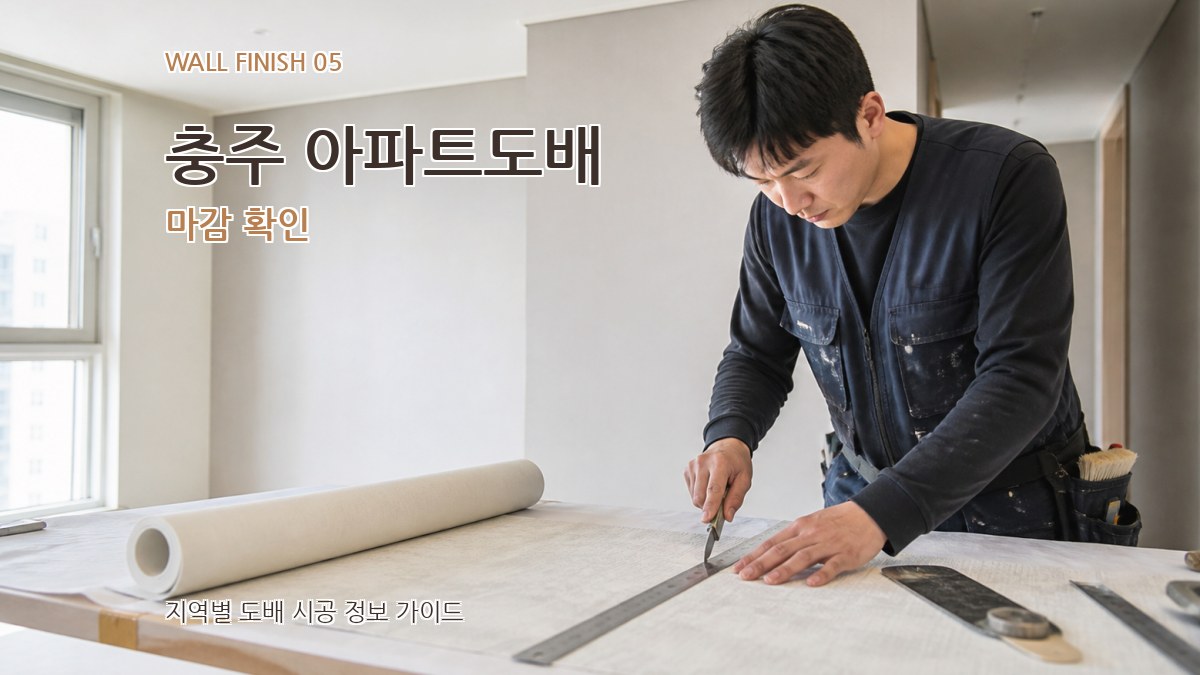 충주 아파트도배 마감 확인