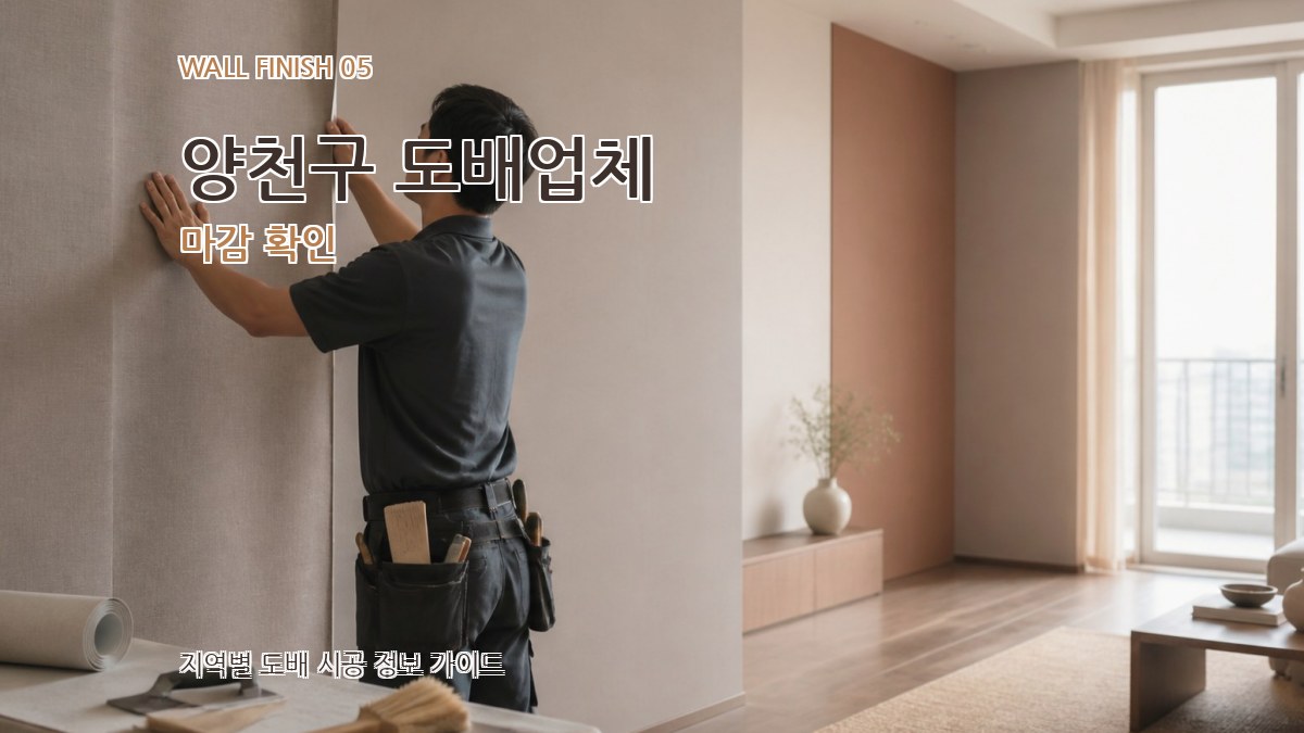 양천구 도배업체 마감 확인