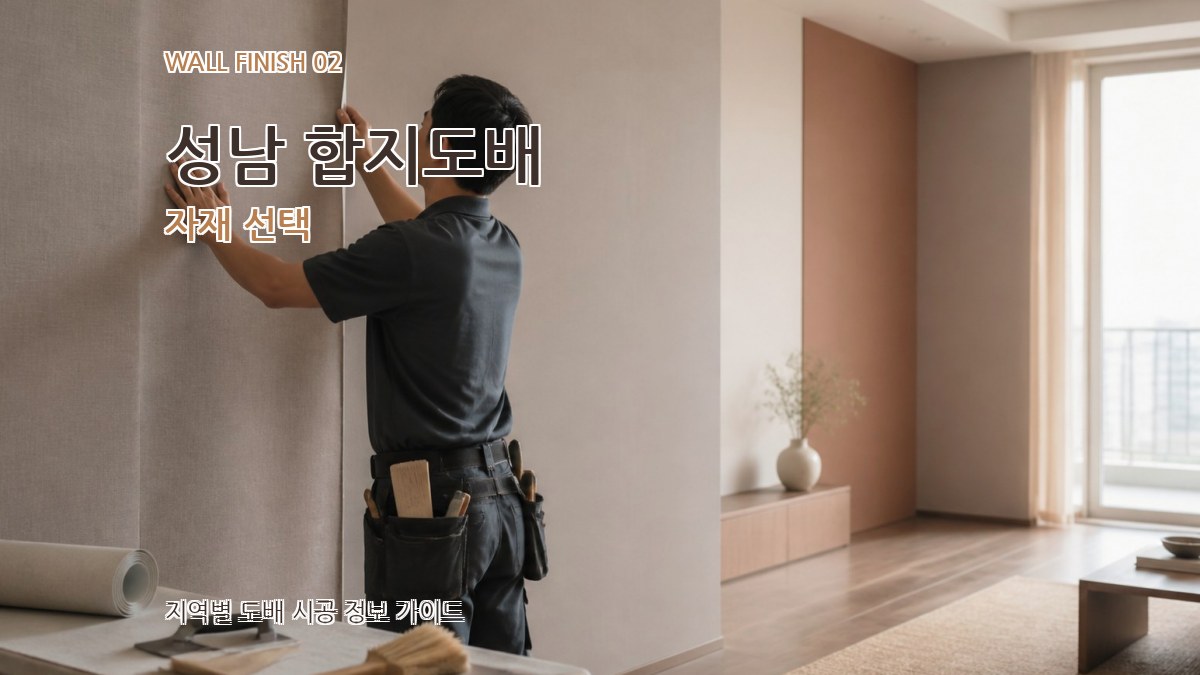 성남 합지도배 자재 선택