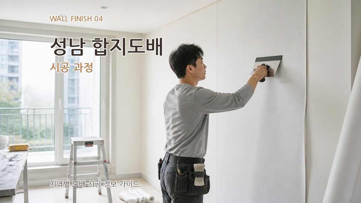 성남 합지도배 시공 과정