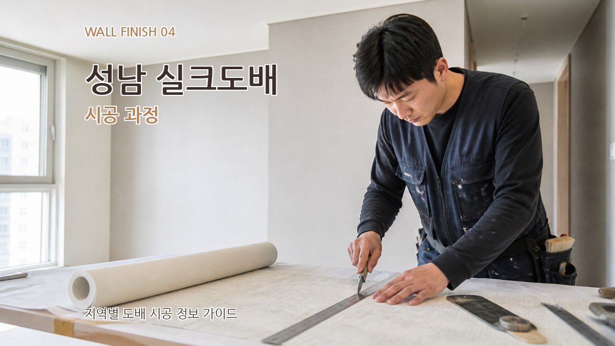 성남 실크도배 시공 과정