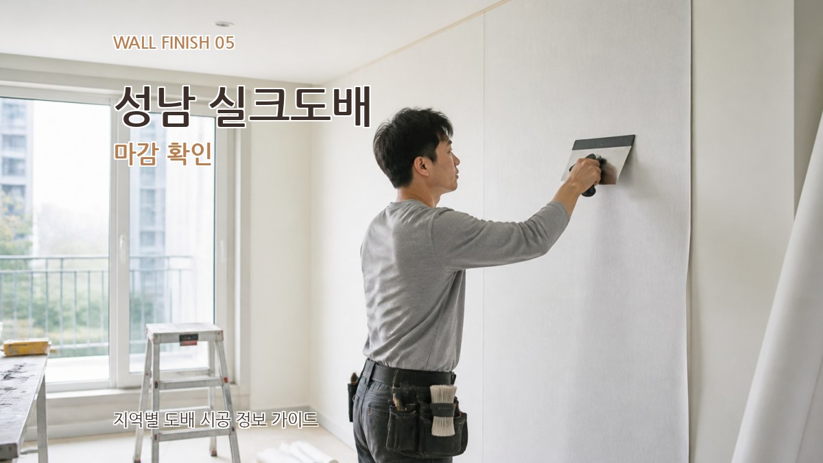 성남 실크도배 마감 확인