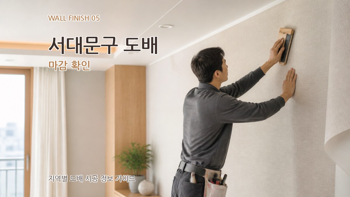 서대문구 도배 마감 확인