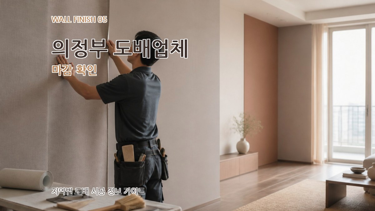 의정부 도배업체 마감 확인