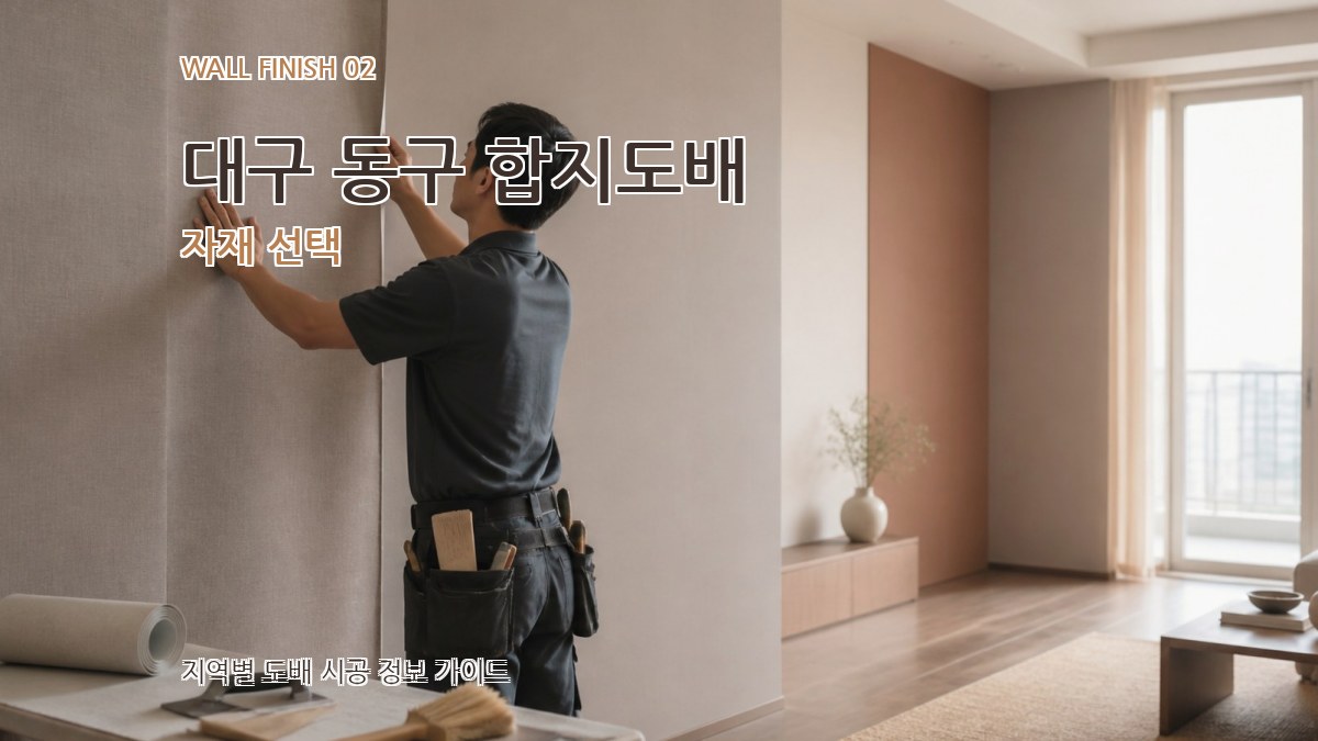 대구 동구 합지도배 자재 선택