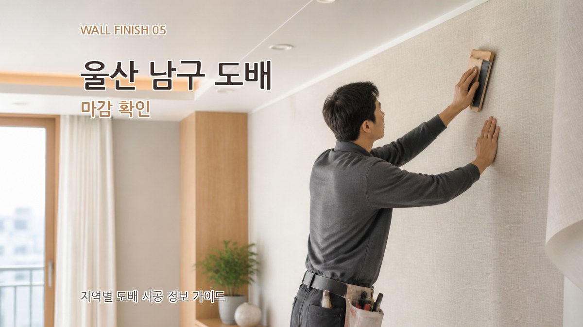 울산 남구 도배 마감 확인