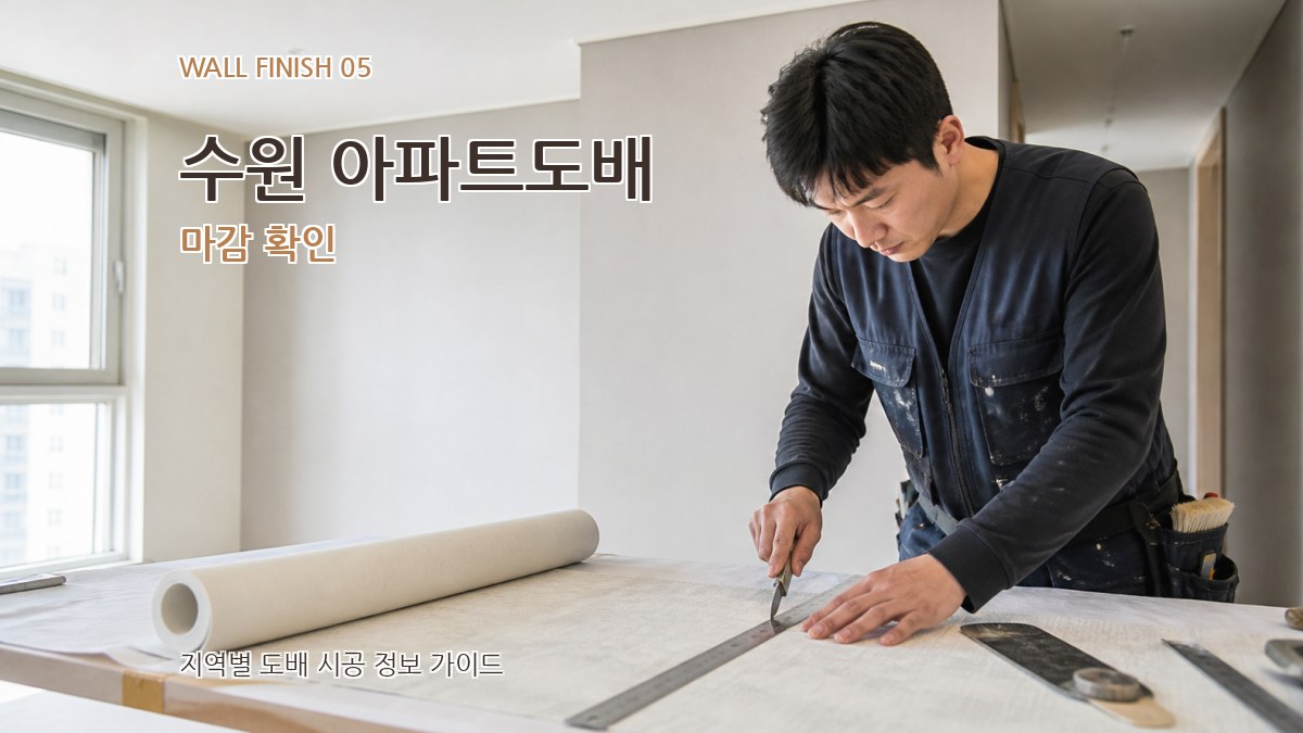 수원 아파트도배 마감 확인