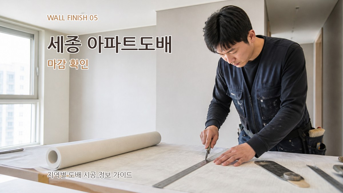 세종 아파트도배 마감 확인