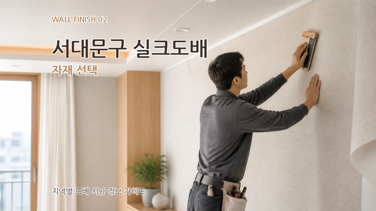 서대문구 실크도배 자재 선택