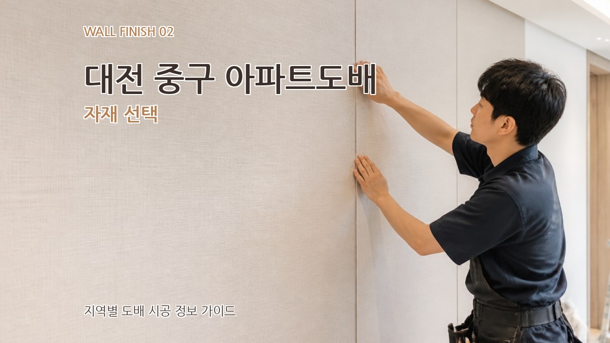 대전 중구 아파트도배 자재 선택