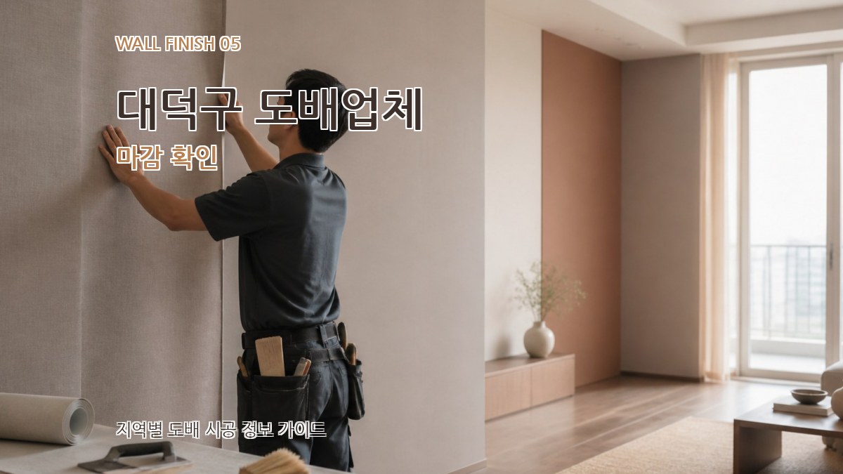 대덕구 도배업체 마감 확인