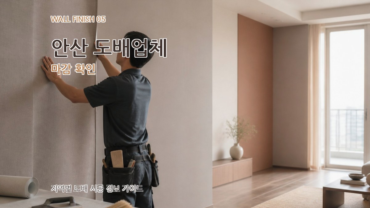 안산 도배업체 마감 확인