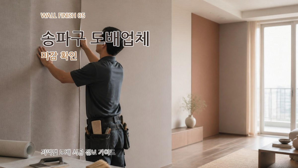 송파구 도배업체 마감 확인