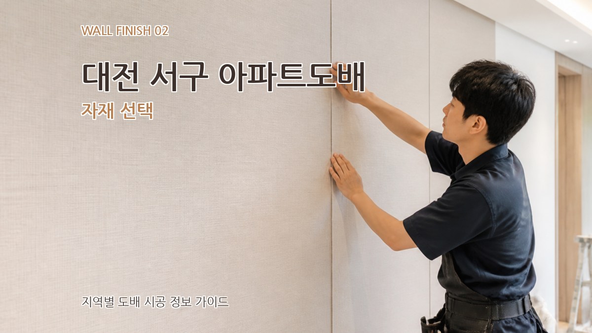 대전 서구 아파트도배 자재 선택