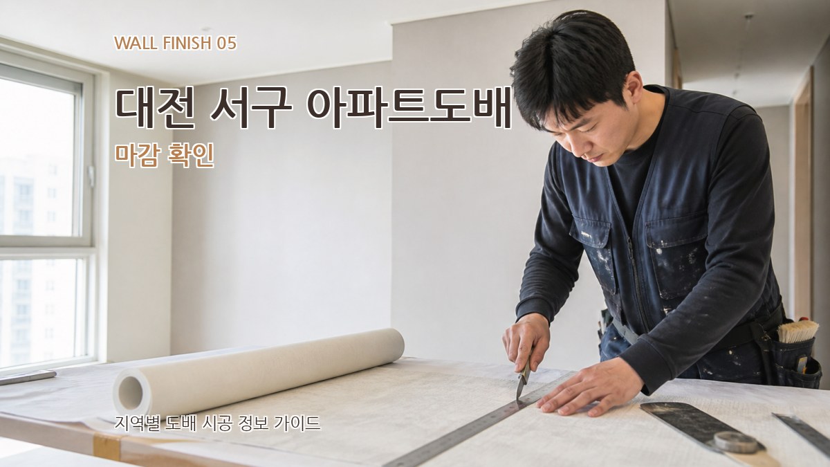 대전 서구 아파트도배 마감 확인