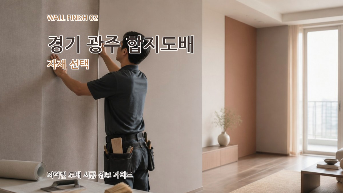 경기 광주 합지도배 자재 선택