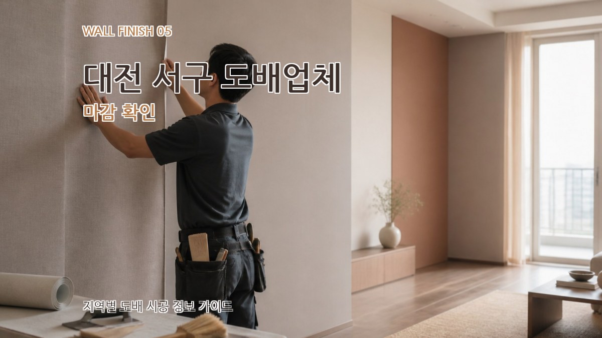 대전 서구 도배업체 마감 확인