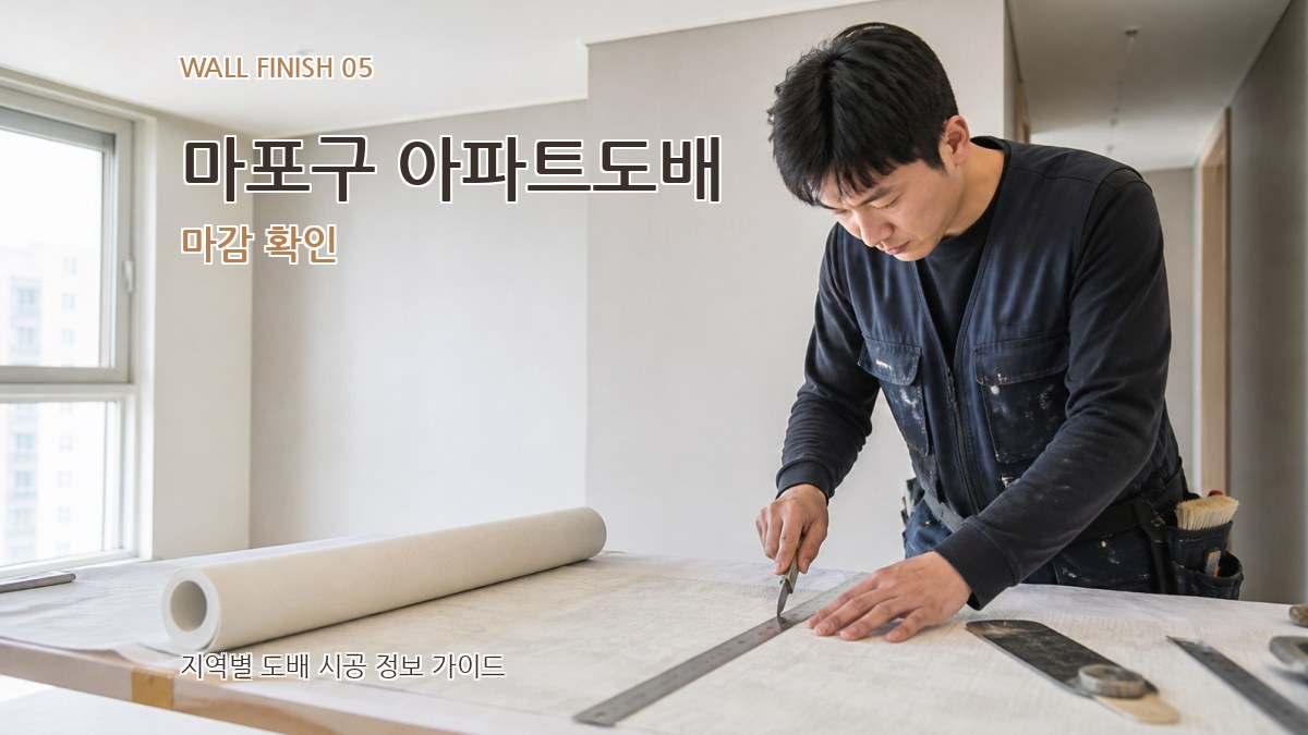 마포구 아파트도배 마감 확인