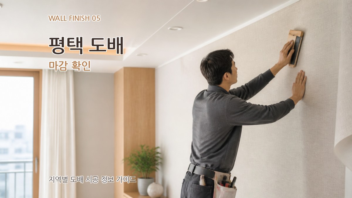 평택 도배 마감 확인