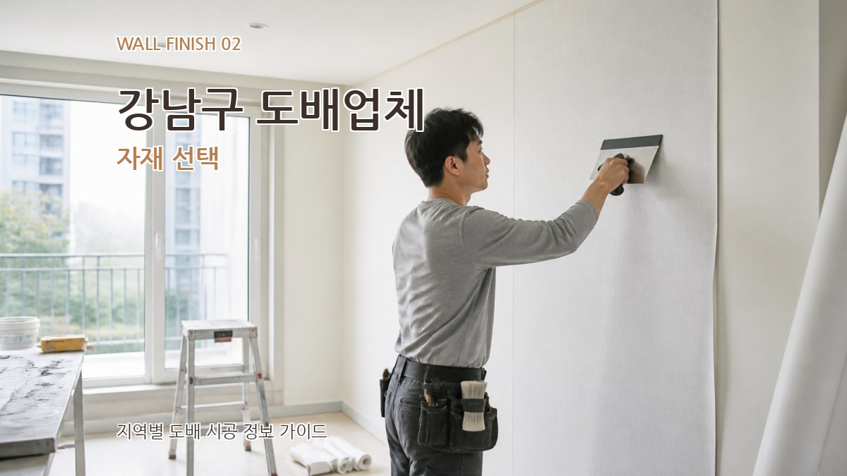 강남구 도배업체 자재 선택