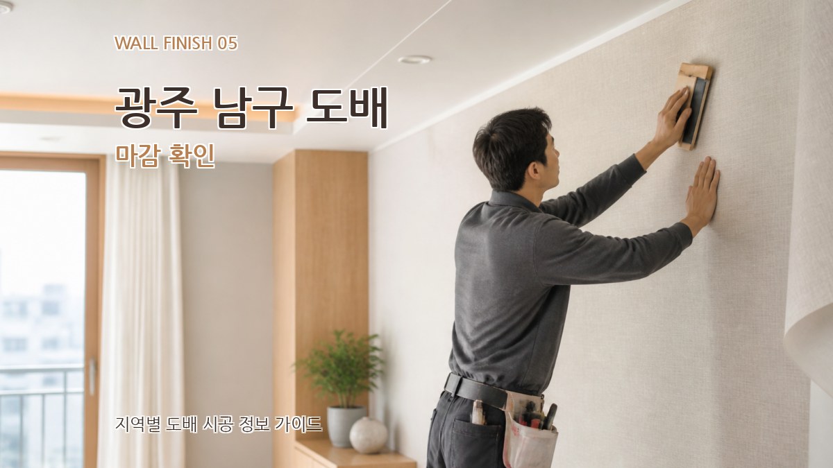 광주 남구 도배 마감 확인