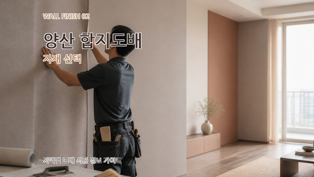 양산 합지도배 자재 선택