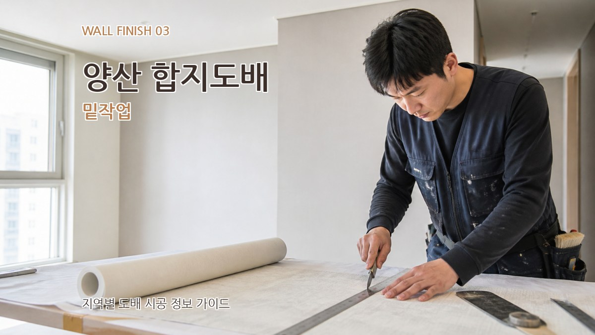 양산 합지도배 밑작업
