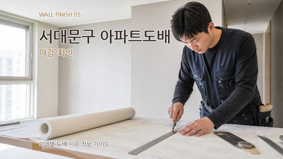 서대문구 아파트도배 마감 확인