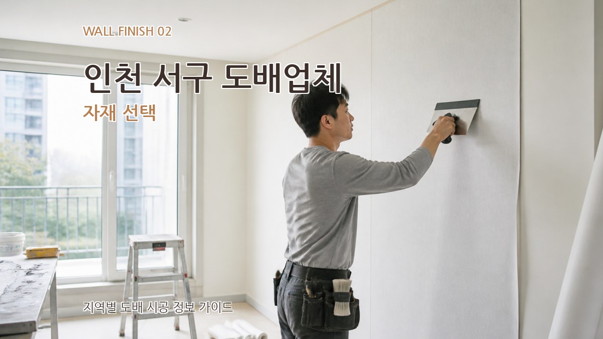 인천 서구 도배업체 자재 선택