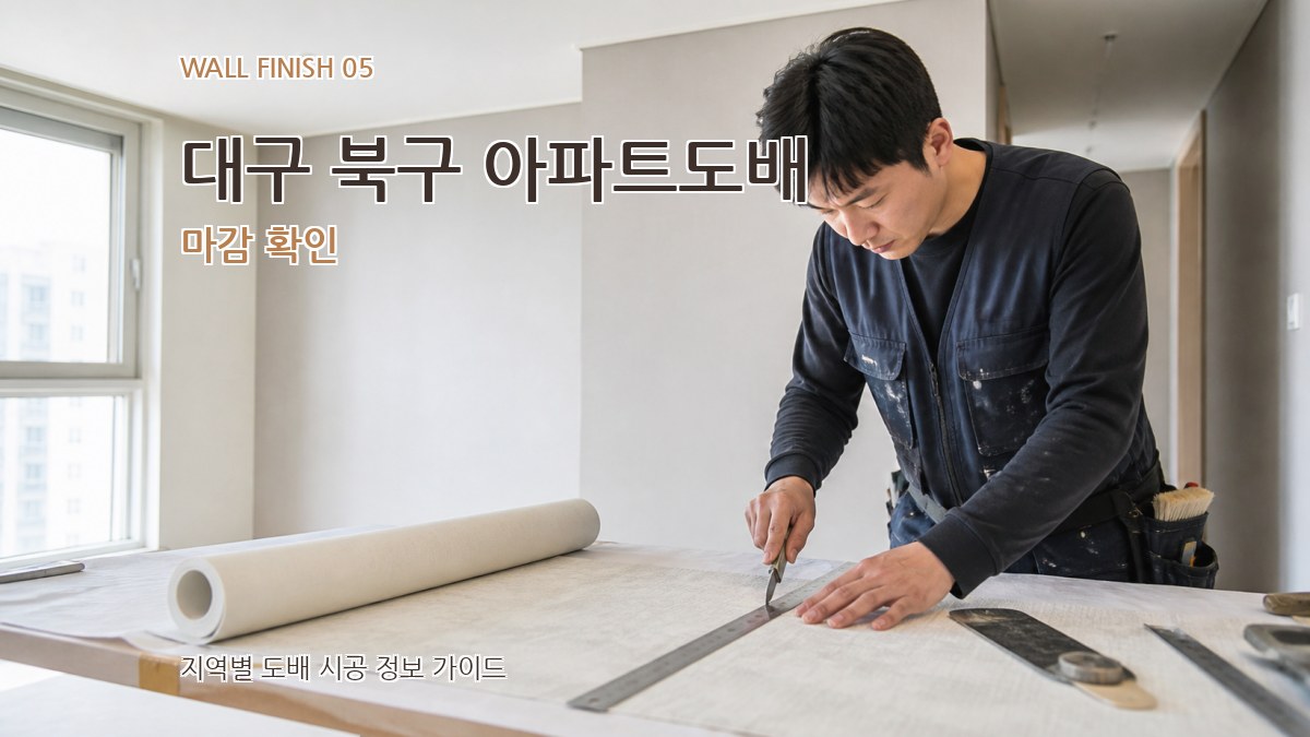 대구 북구 아파트도배 마감 확인