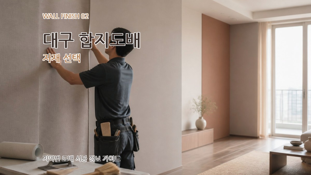 대구 합지도배 자재 선택