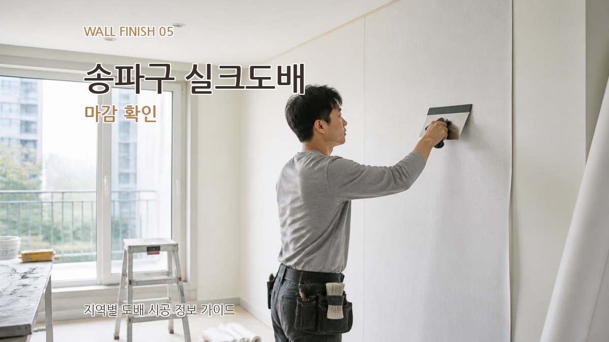 송파구 실크도배 마감 확인