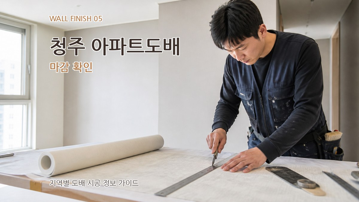청주 아파트도배 마감 확인