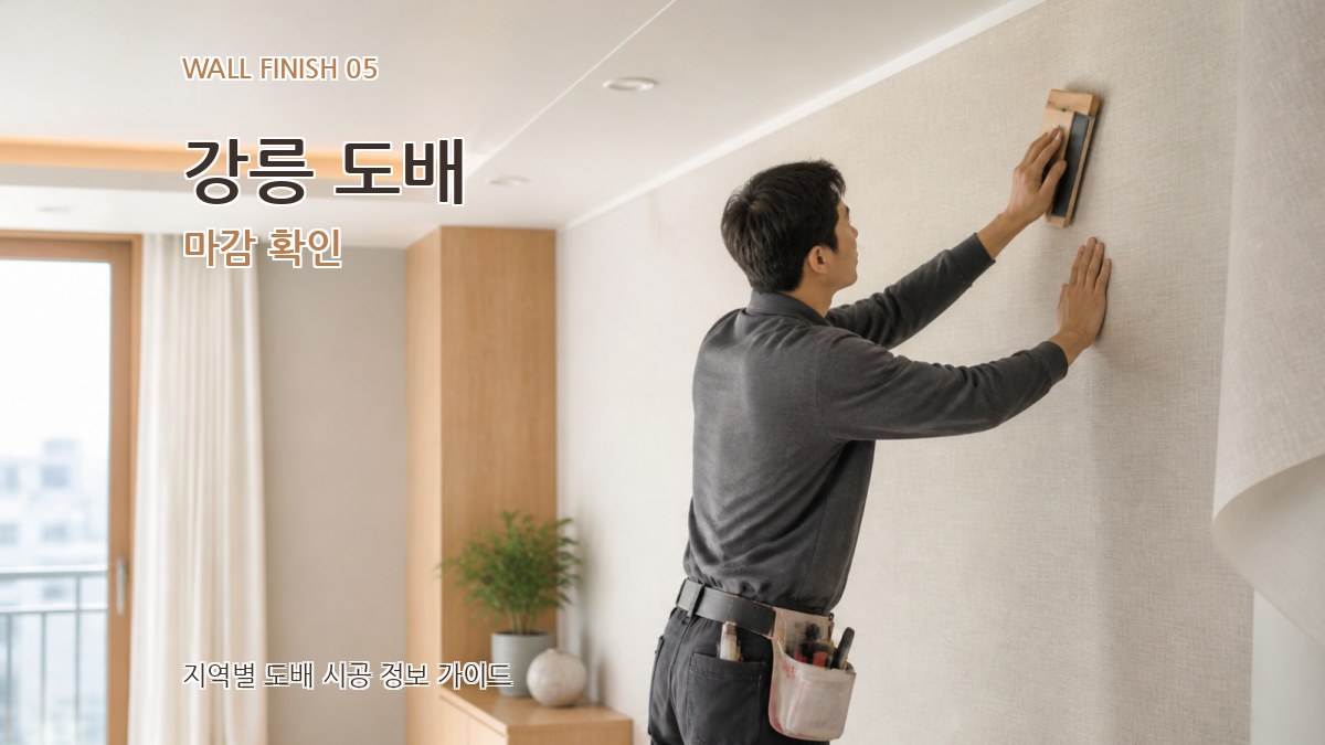강릉 도배 마감 확인