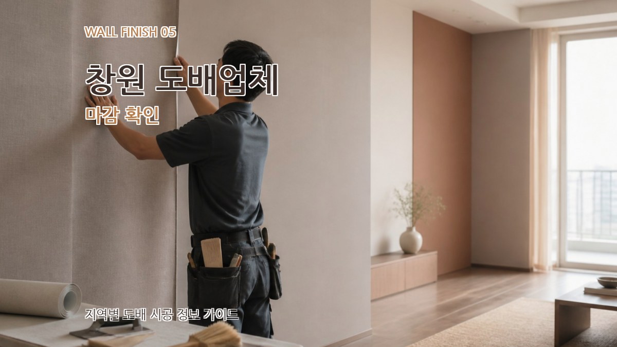 창원 도배업체 마감 확인