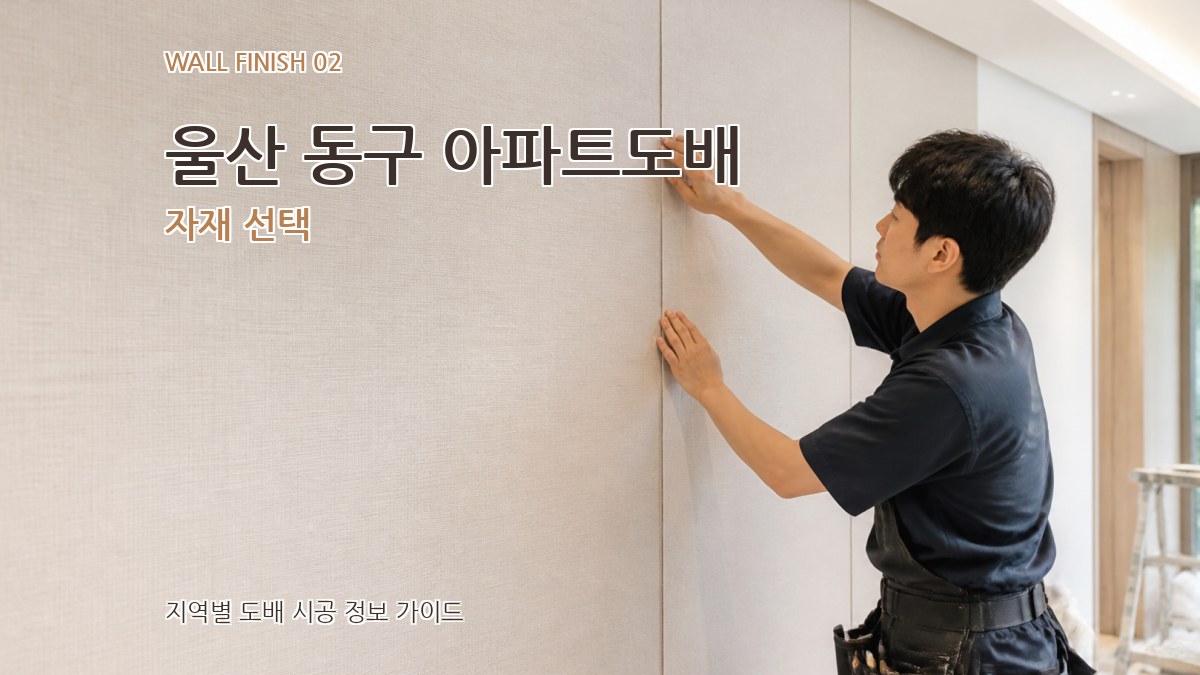 울산 동구 아파트도배 자재 선택