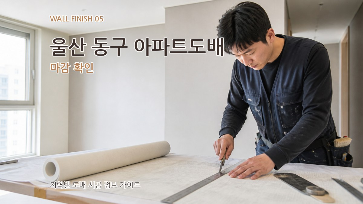 울산 동구 아파트도배 마감 확인