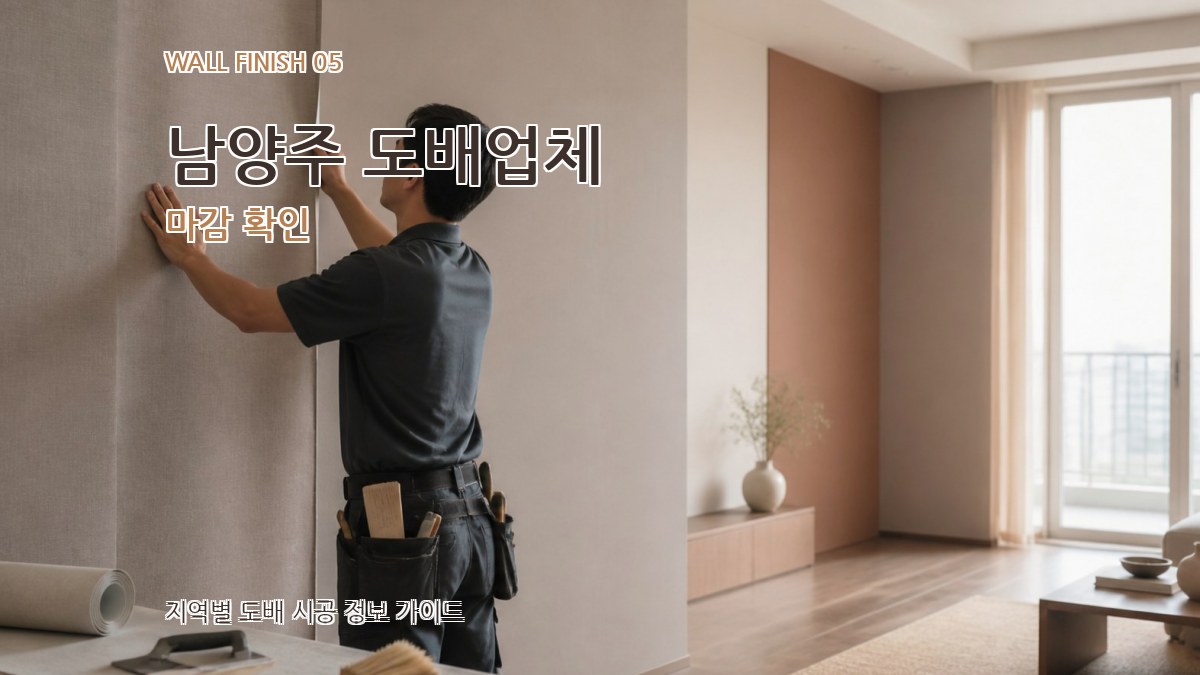 남양주 도배업체 마감 확인