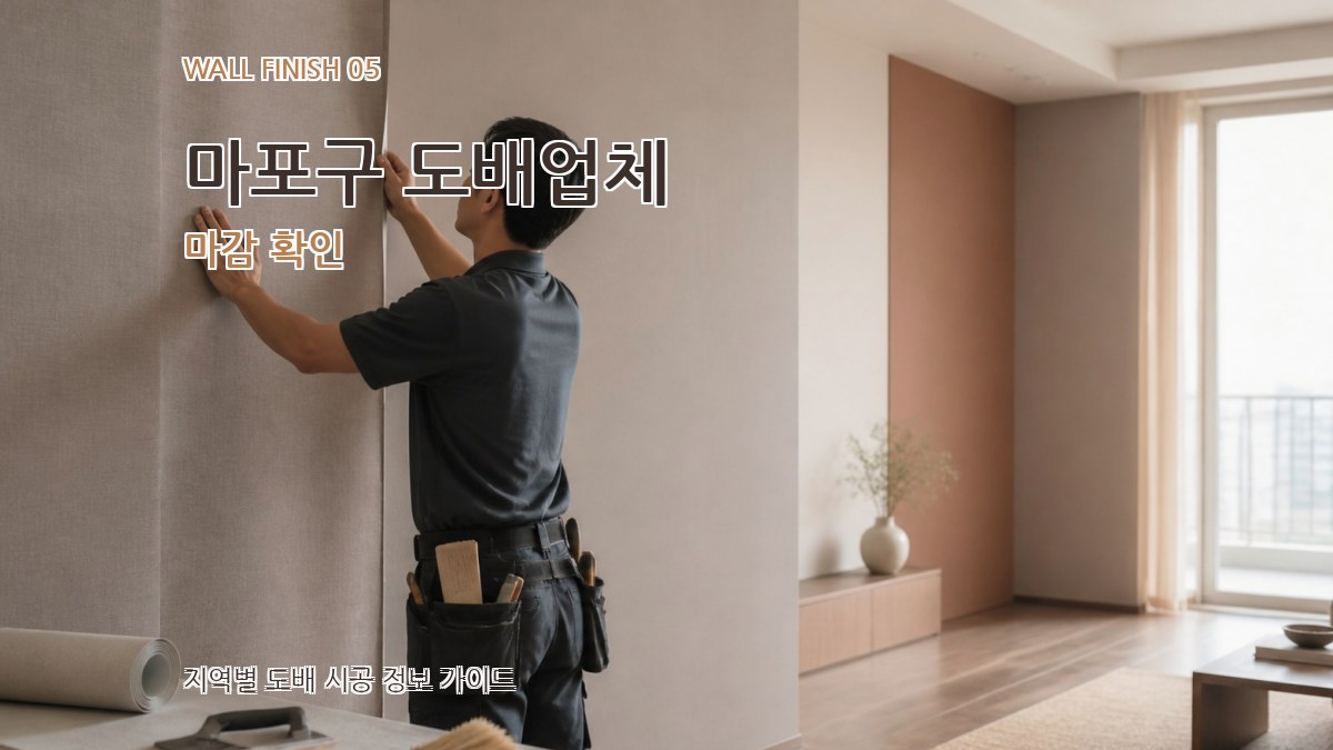 마포구 도배업체 마감 확인