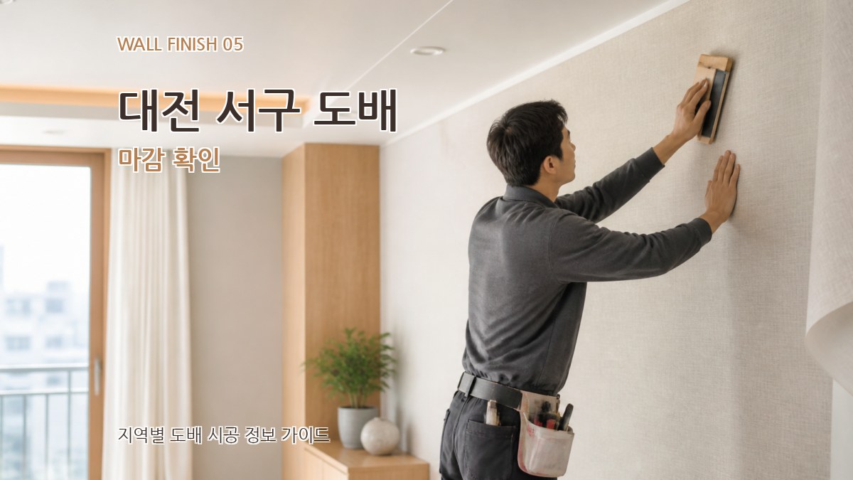 대전 서구 도배 마감 확인
