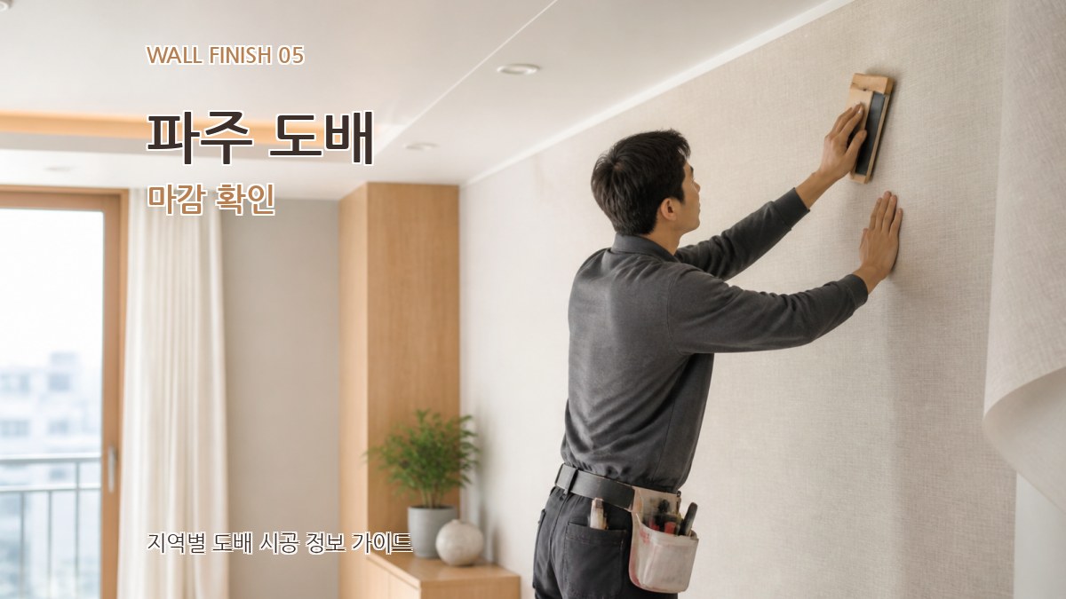 파주 도배 마감 확인