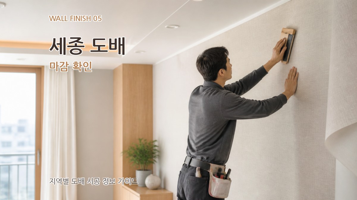 세종 도배 마감 확인