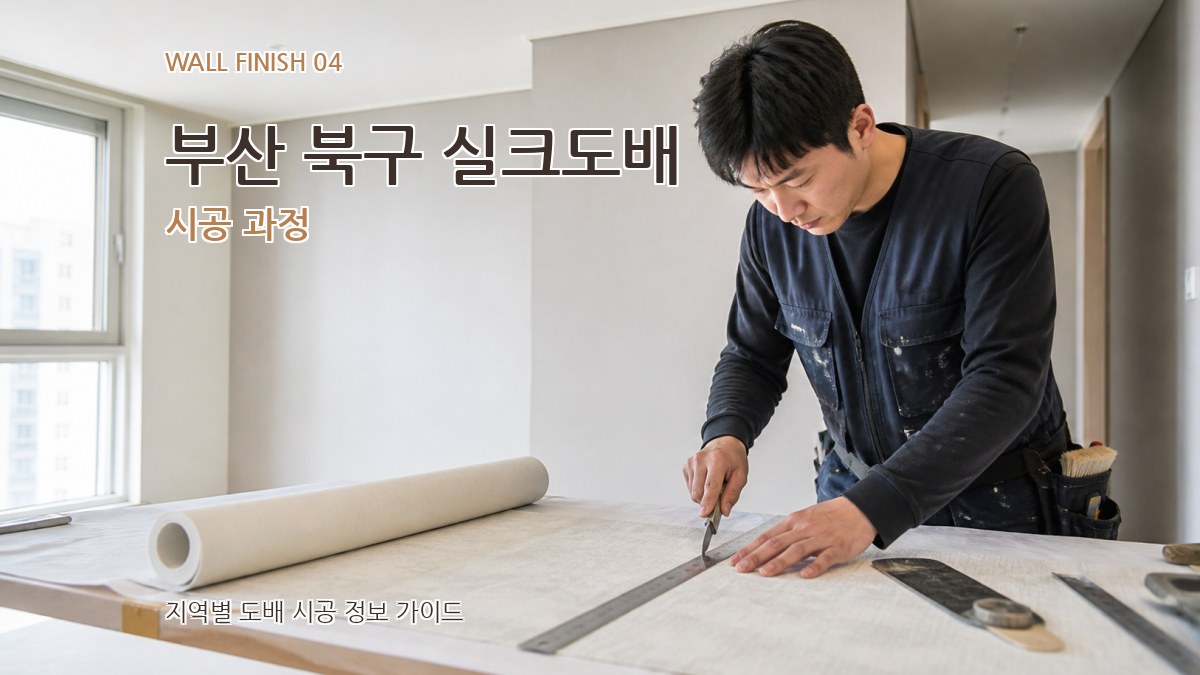 부산 북구 실크도배 시공 과정