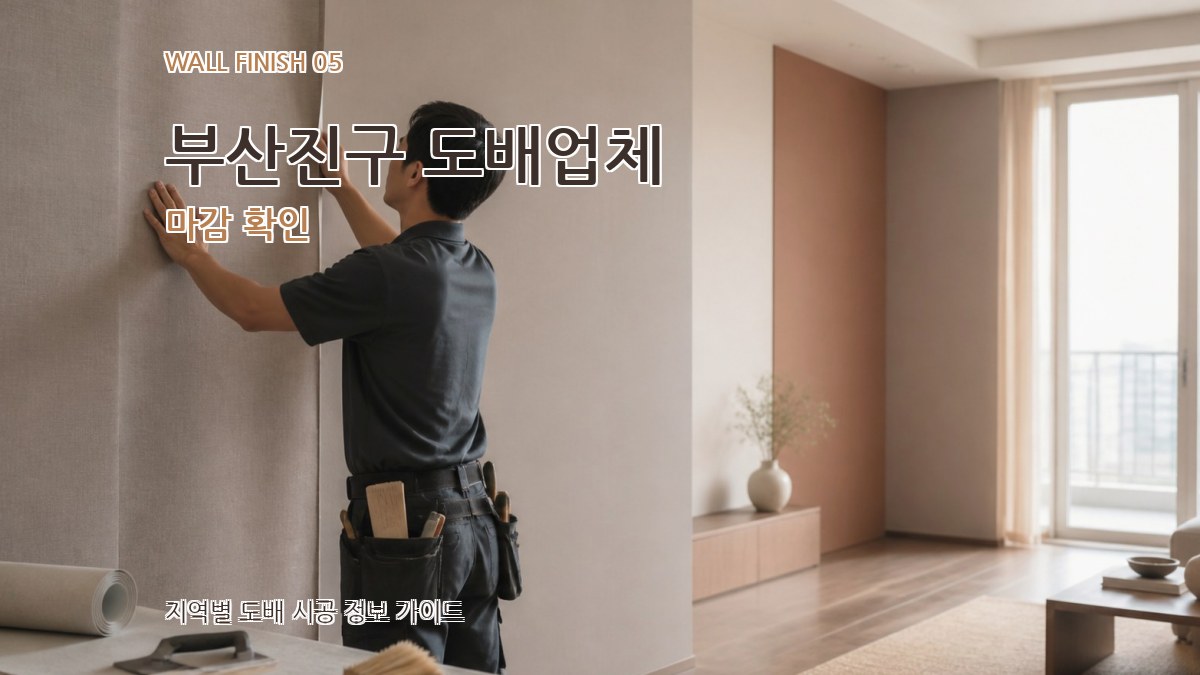 부산진구 도배업체 마감 확인