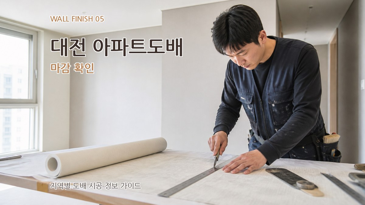 대전 아파트도배 마감 확인