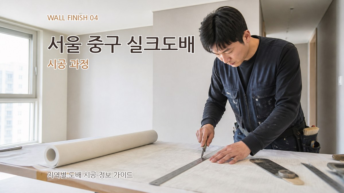 서울 중구 실크도배 시공 과정