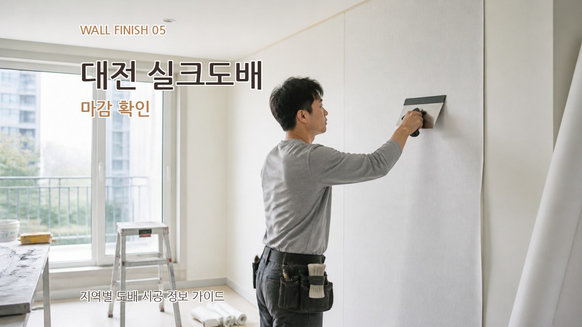 대전 실크도배 마감 확인