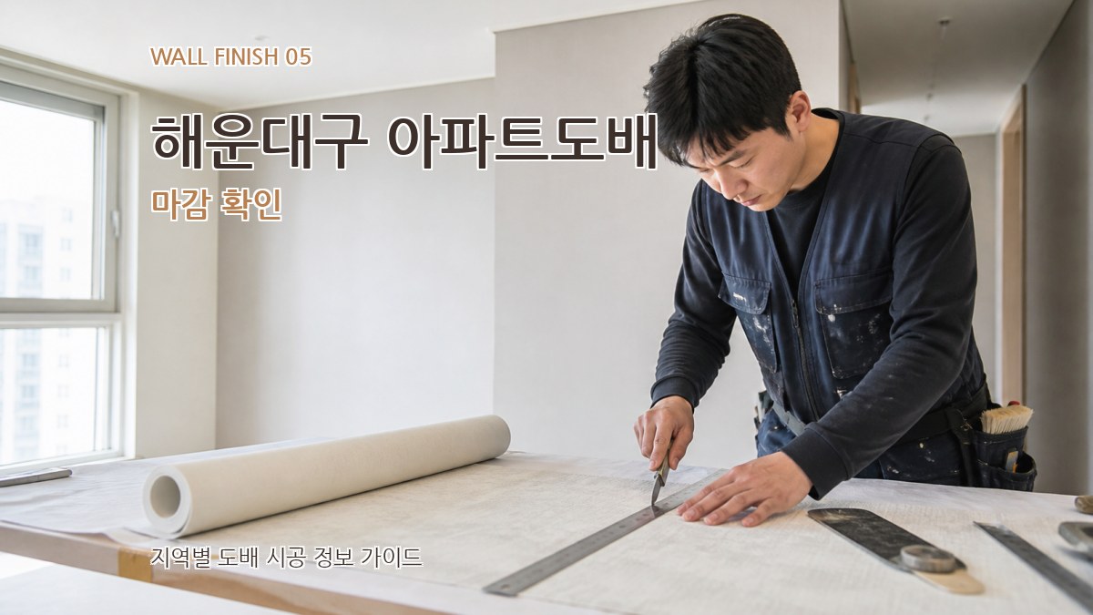 해운대구 아파트도배 마감 확인