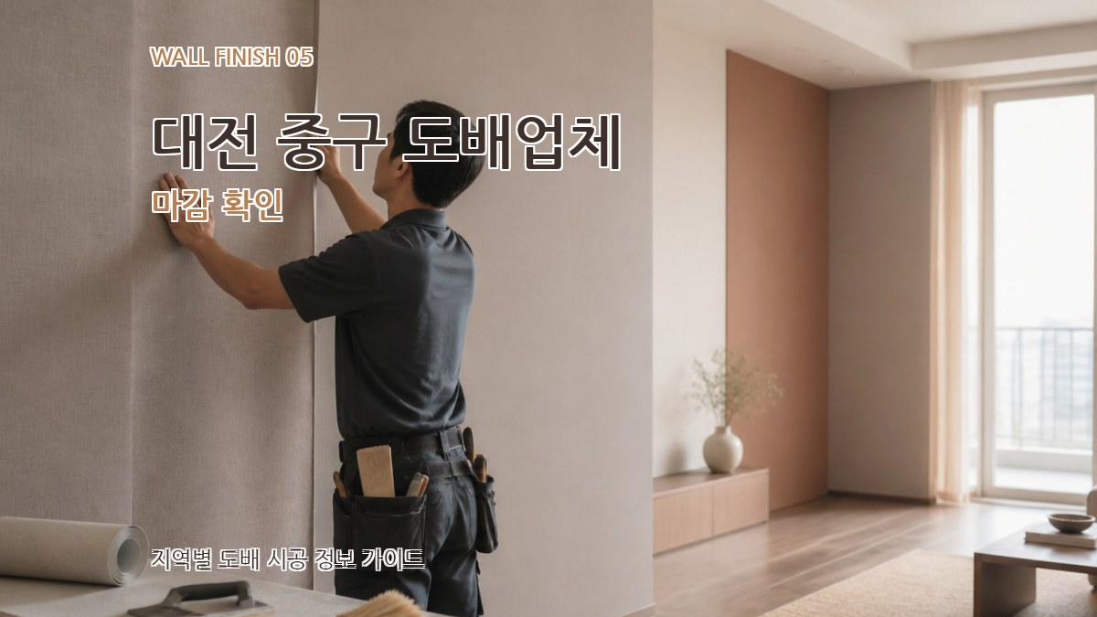 대전 중구 도배업체 마감 확인