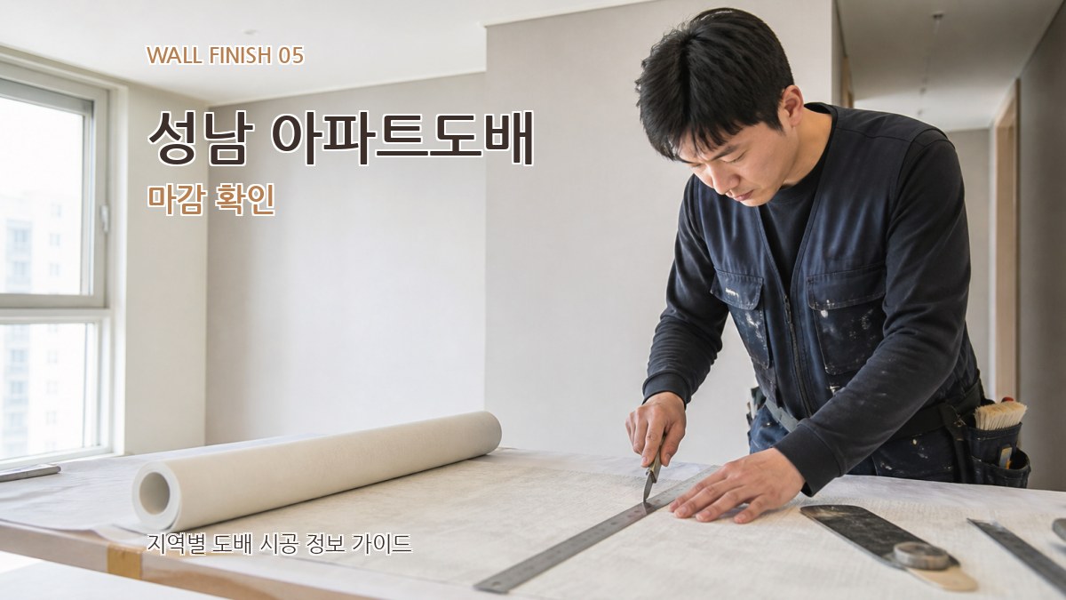 성남 아파트도배 마감 확인